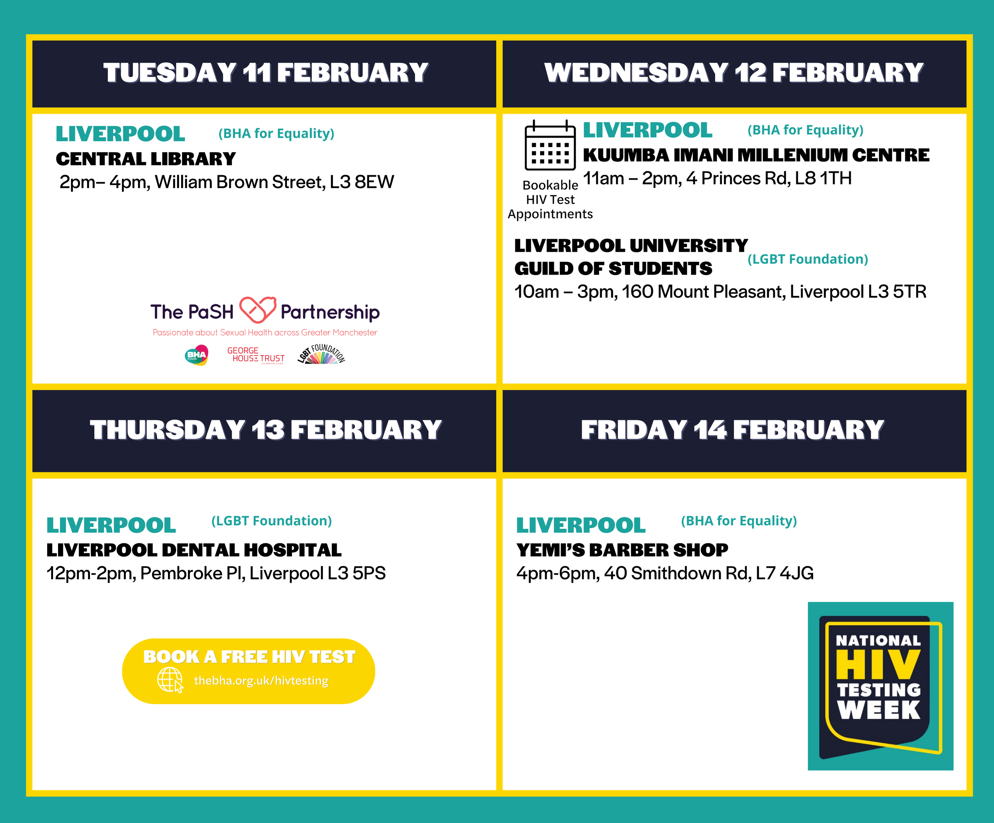 Liverpool National HIV testing week dates